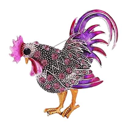 Kreative große Hahn-Form-Brosche Pin Schmuck Party Weihnachtsgeschenk