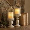 Vintage Birdcage Candle Holder Iron Candlestick Tabletop Ornament Plant Saucer  Wedding