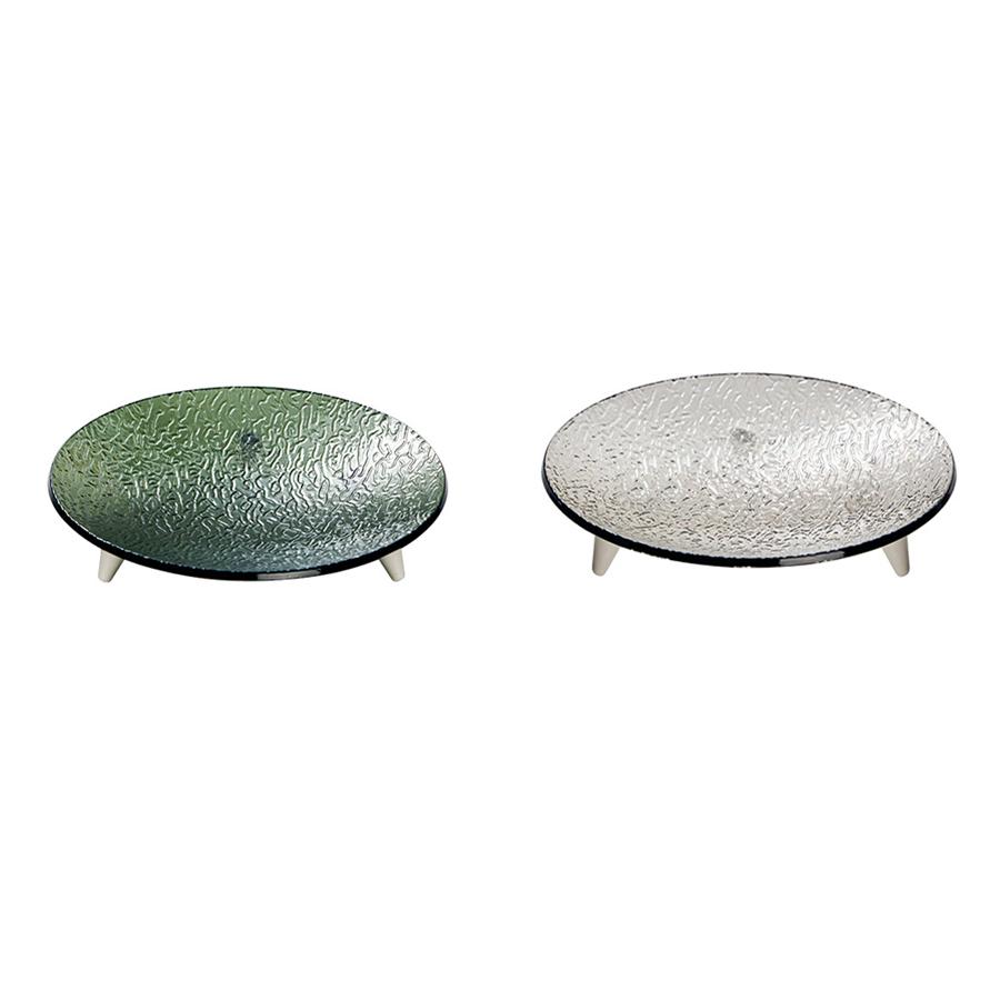 1/2 STÜCK Wohnzimmer Snackschale Wellenschale Nüsse Süßigkeiten Trockenobstschale Snackaufbewahrungsschale Dreifüße für mehr Stabilität