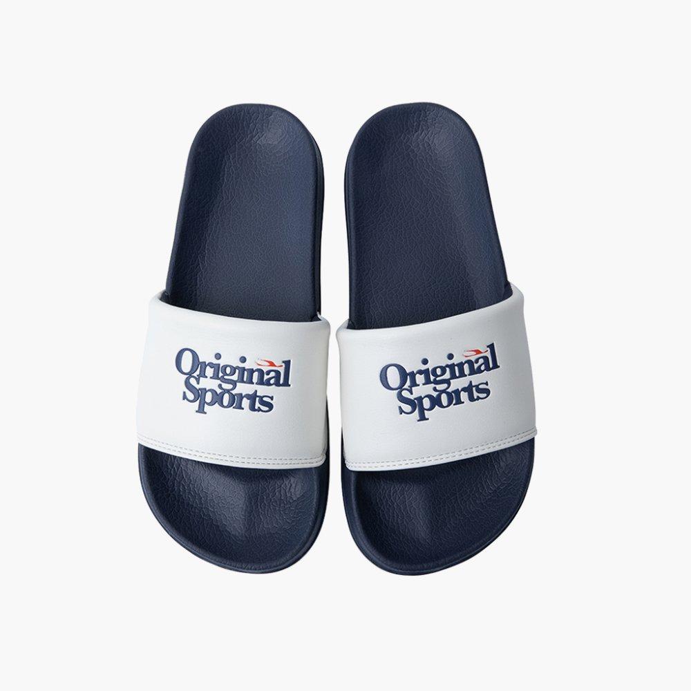 PROSPECS [Original Sports] LOGO SLIDE NAVY, PO0UL24S101, 7000032456, Popular Korean Shoes