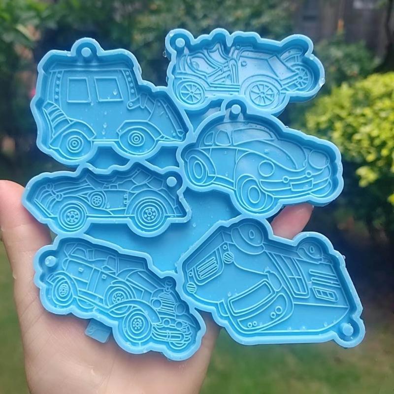 Glossy Truck Silicone Mold DIY Keychain Ornaments Pendant Epoxy Resin Crafting Molds Jewelry Making Tool Valentines Day