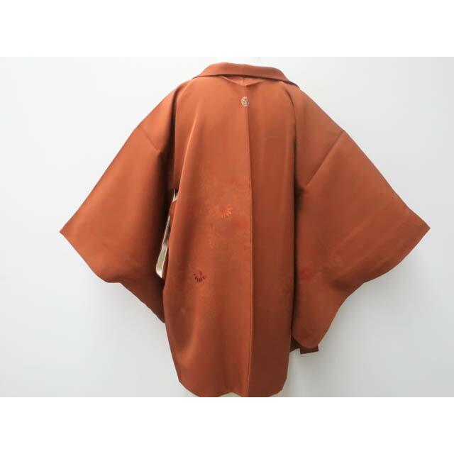 Recycled kimono, Recycled kimono, Haori, Picture feather pattern, Sewn crest, Flower pattern, Haori string sold separately, Length approx.