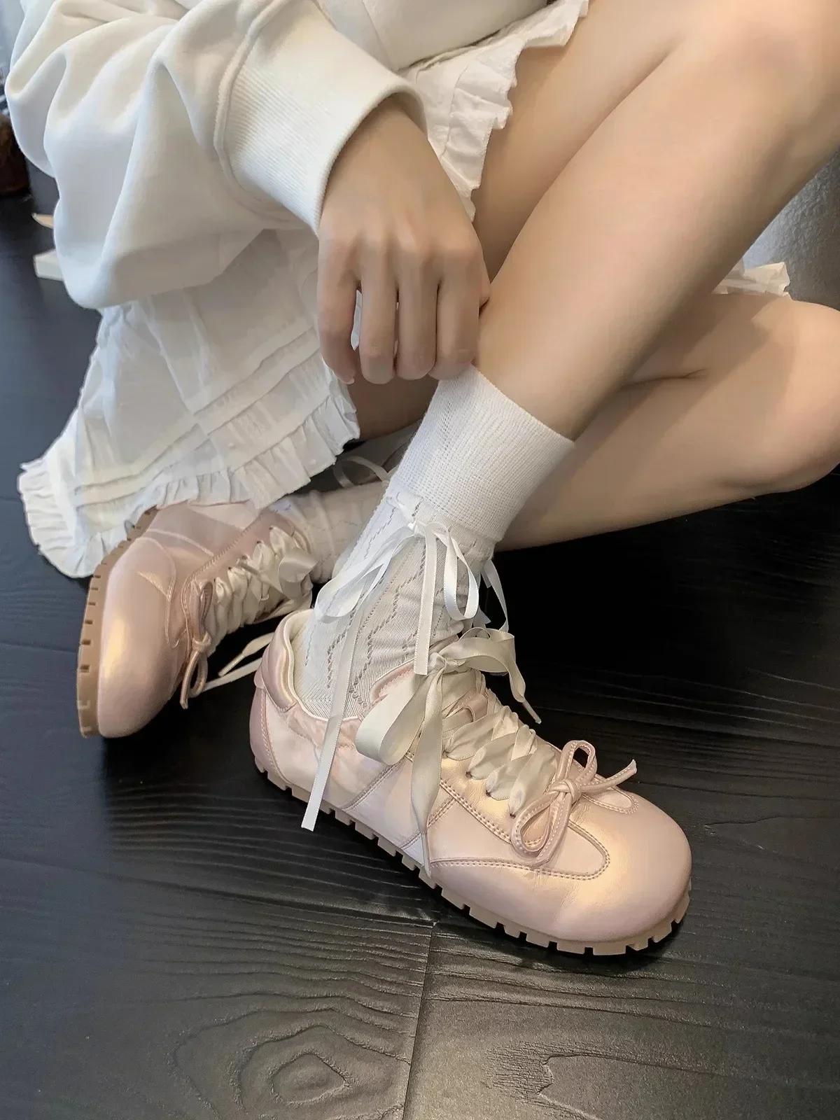 

New Spring Women Ballet Flats Fashion Elegant RoundToe Cross Strap Shoes Ladies Comfort Street Style Soft Sole Ballerinas Shoes 35 рожевий