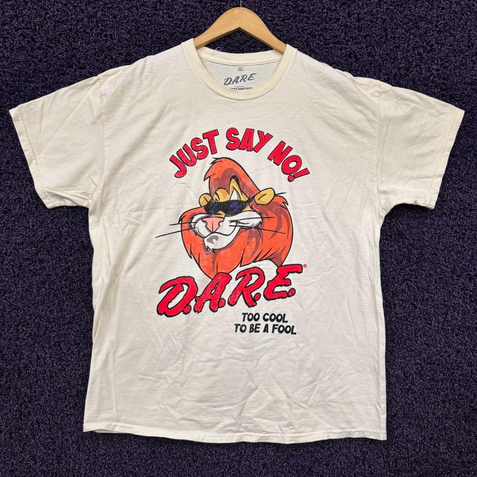 DARE Too Cool To Be A Fool Just Say No Slogan T-Shirt XL XXXL