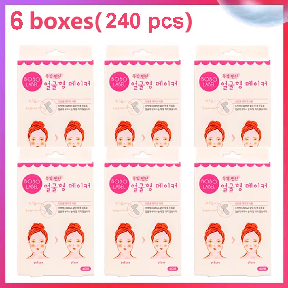 40 Stück/10 Blatt V Lift Gesicht Aufkleber Unsichtbares Make-up Klebeband Lift Gesichtsband Slim Patch Atmungsaktiver Aufkleber Lifting Straffen Kinn
