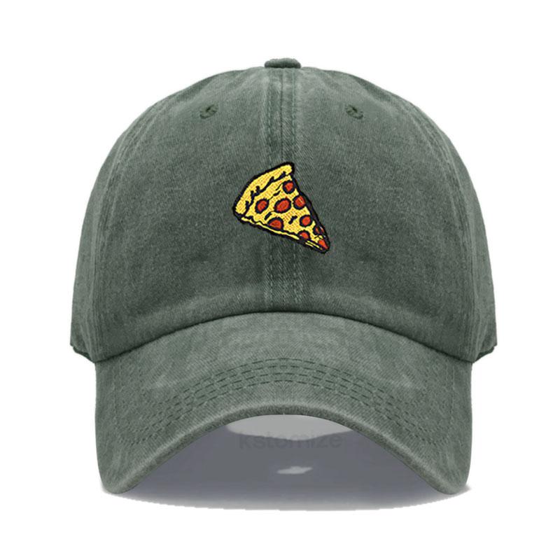 Pizza Embroidered Baseball Cap for Women Men Fashion Adjustable Soft Cotton Dad Hat Unisex Classic Golf Caps