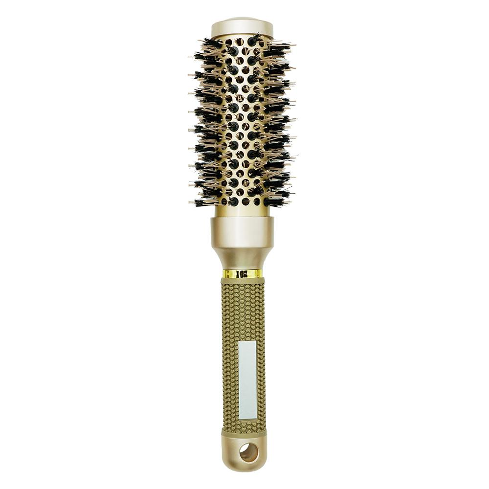Hair Styling Hair Brush Nylon Comb Thermal Aluminum Tube Round Barrel Hair Comb Professional Salon Hair Brush Hair Rollers Tools