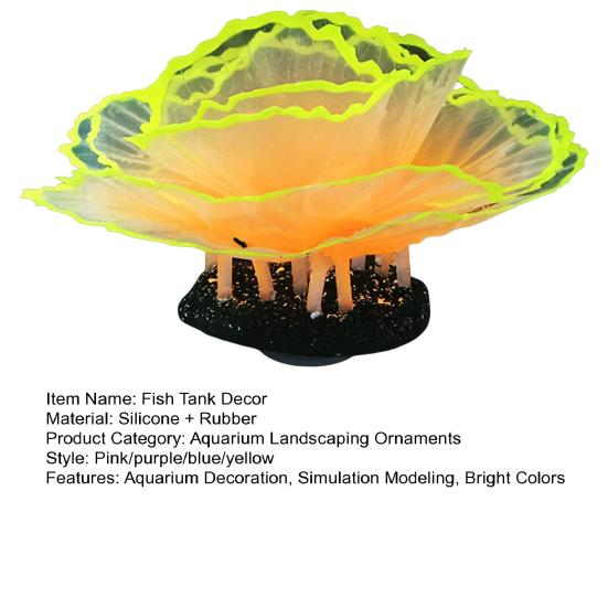 Fish Tank Landscaping Coral Artificial Coral Aquarium Decor Realistic Coral Ornament Bottom Suction Cup Design Decoration for Aquarium