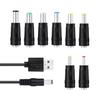 Usb to for Dc Plug, 8 in 1 Usb Plug to for Dc Hollow Plug Cable, Power Cable, Adapter Cable with 8 Plugs for Routers, Ke