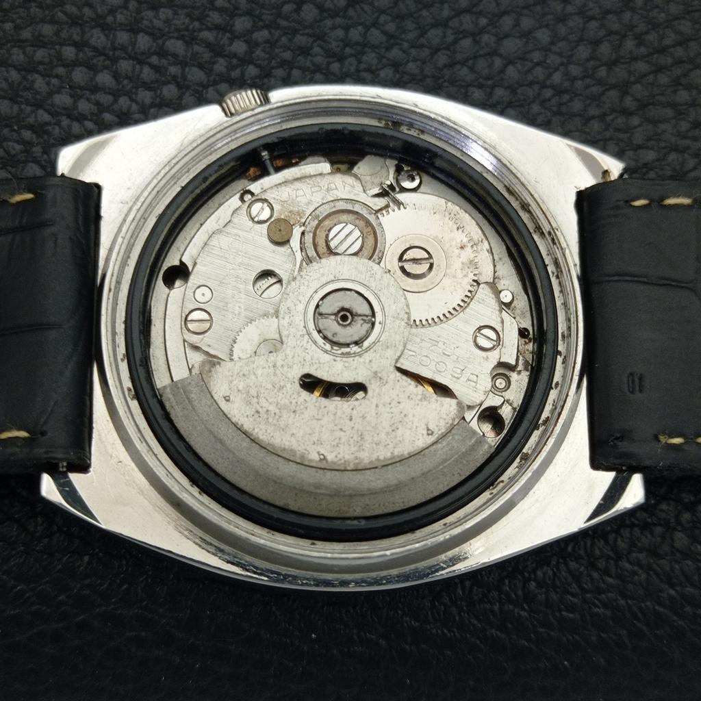 SEIKO 5 AUTOMATIC JAPAN MENS 7009A VINTAGE ARABIC SILVER DIAL WATCH a702459-5 R124-a702459