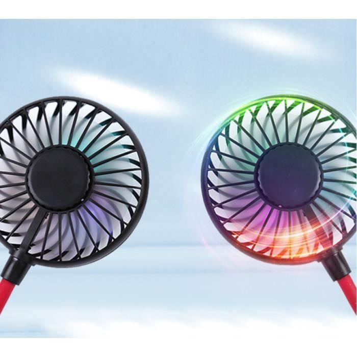 Neck Fan and Portable Fan, 360° Adjustable Handheld Fan Rechargeable, Office, Travel, Outdoor (black)