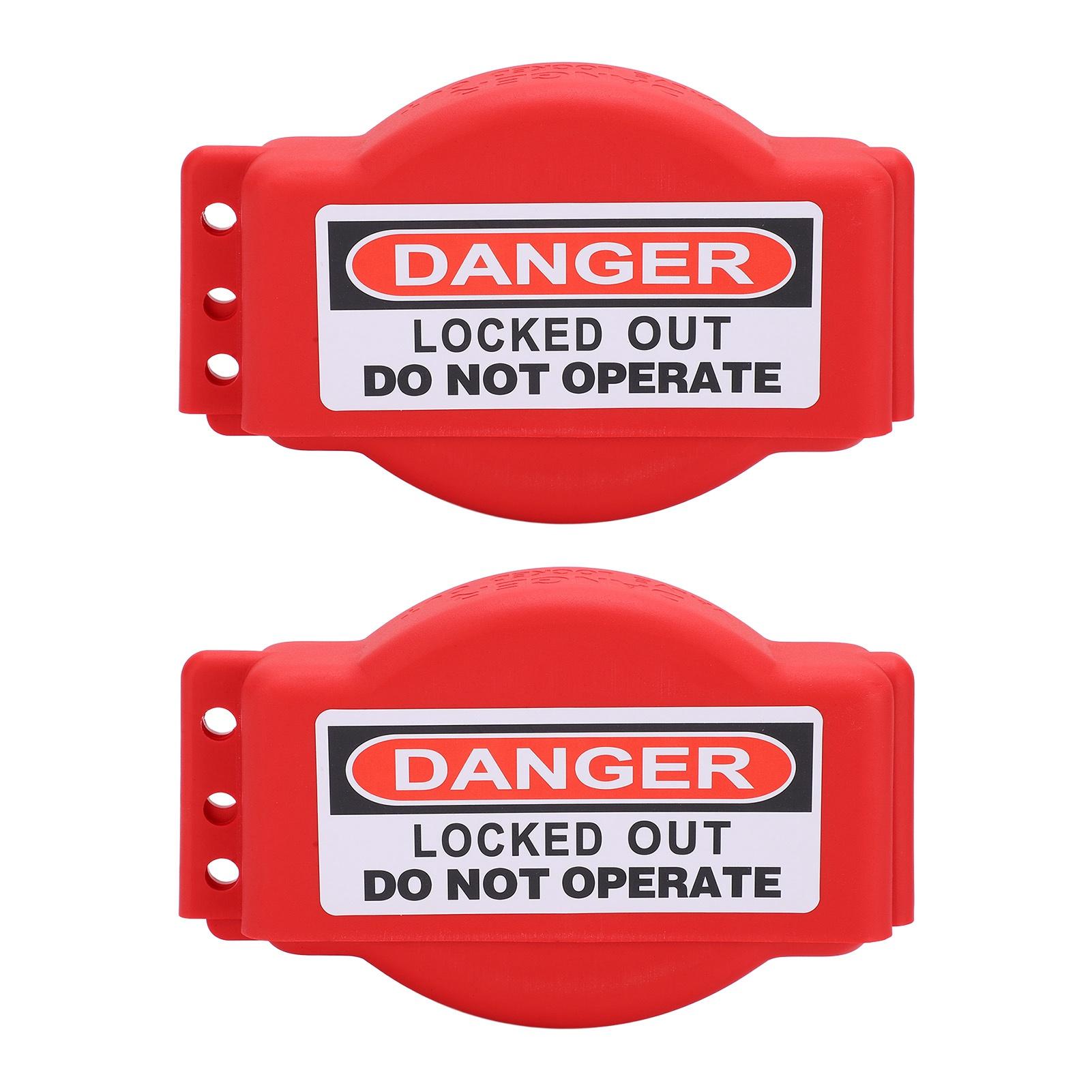 2Pcs Adjustable Gate Valve Lock High Temperature Resistance Anti Corrosion Easily Operate Valve Lockout for Industrial