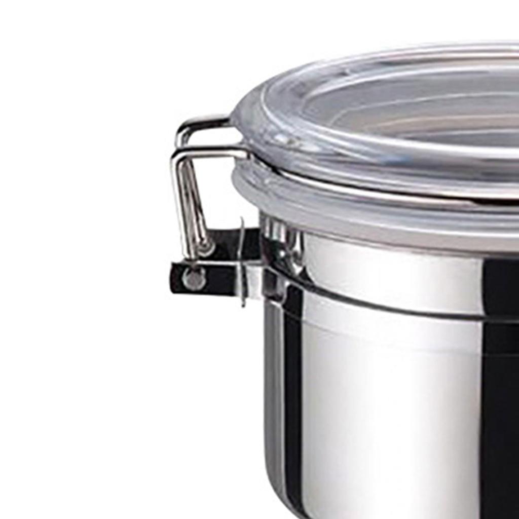 4 Inch Stainless Steel Storage Canister Retain Freshness Multipurpose Airtight Food Storage Container for Coffee Tea