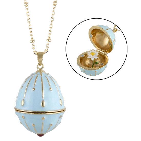 Openable Oval Pendant Necklace Dainty Birth Flower Necklace January To December