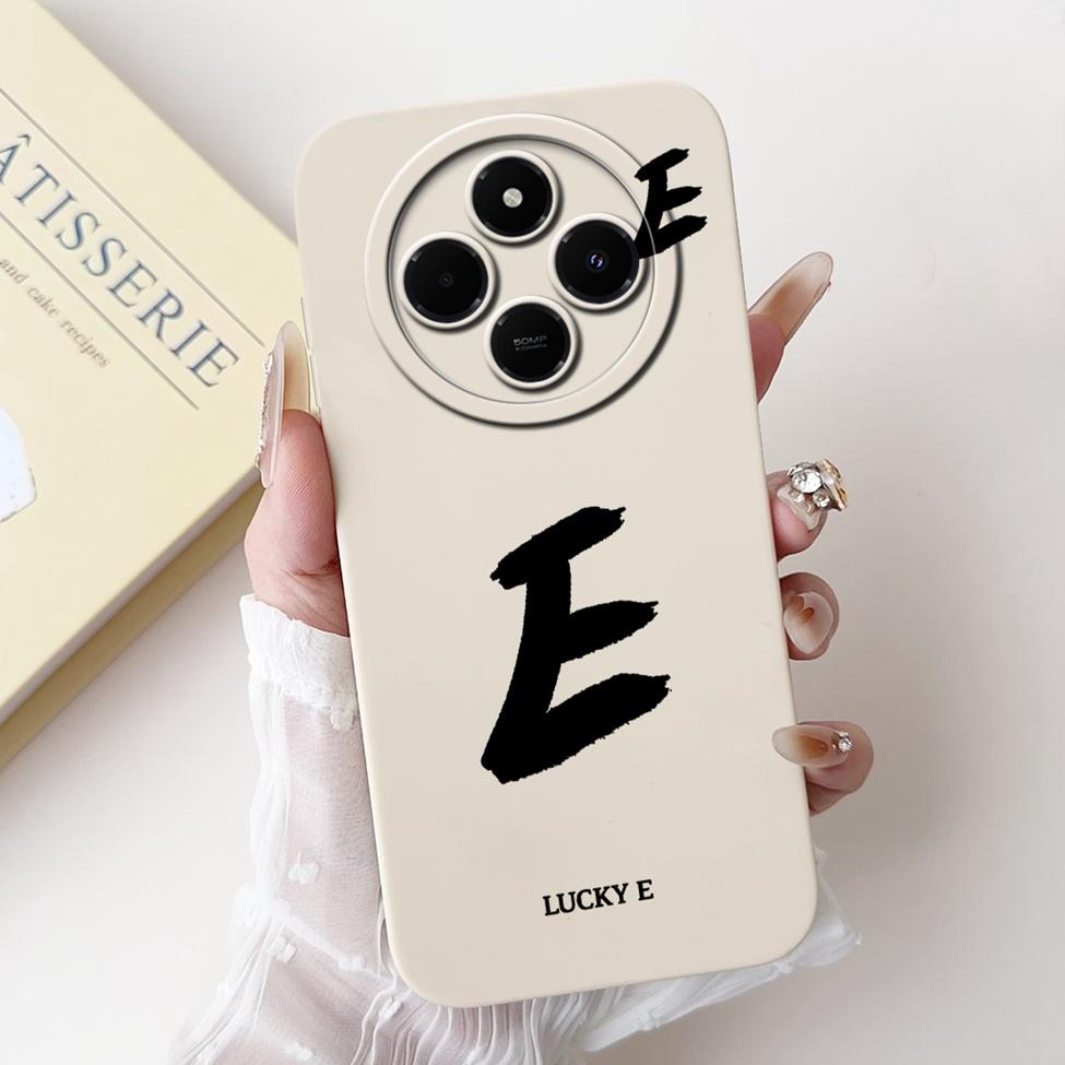 Cover For Redmi 14C 14R Case Simple Fashion A-Z Letter Pattern Design Silicon Shockproof Funda For Xiaomi Poco C75 4G Back Cover