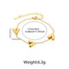 Stainless Steel Peach Heart-Shaped Bracelets for Women Minimalism Gold Color Chain Charm Bracelet Fashion Waterproof Jewelry