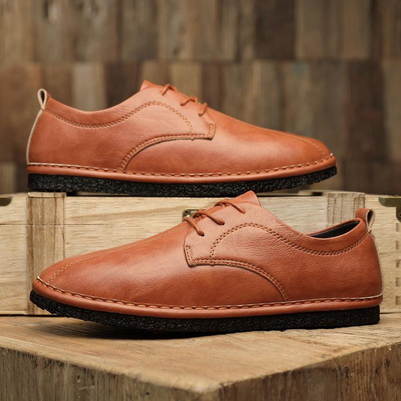 Classic Oxford Shoes British Style Handcrafted Soles Men's Genuine Leather Shoes Lightweight Breathable Men's Formal Shoes