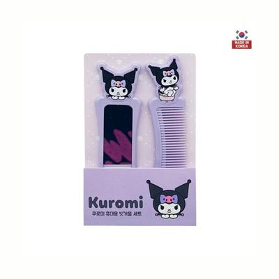 Kuromi Portable Comb Mirror Set C28795