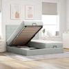 VidaXL Ottoman Bed Frame with Light Grey Mattress 200x200 Cm Velvet 3313778