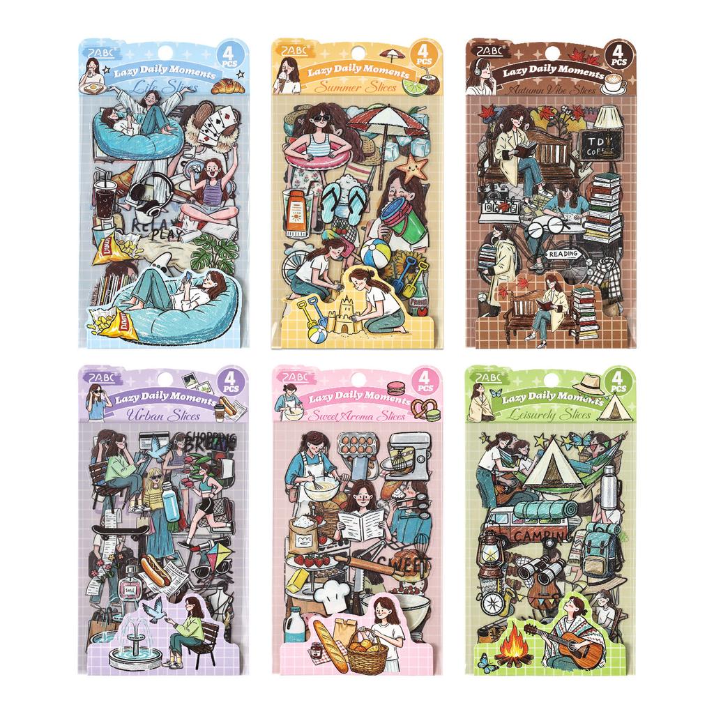 Good Collection Book Series Vintage Life Character Landscape PET Sticker Creative DIY Journal Material Collage Stationery