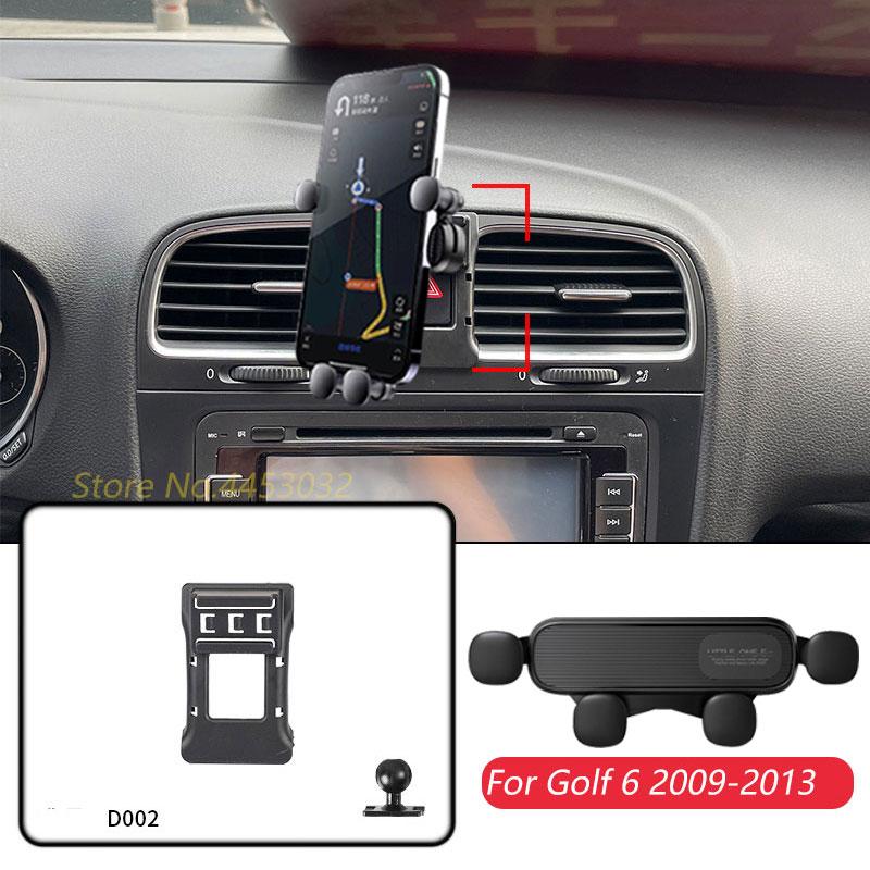 Car Phone Mount For Volkswagen Golf MK6 6 2009-2013 Gravity Auto-Clamping Phone Stand with Base Bracket Interior Accessories Bracket With Base