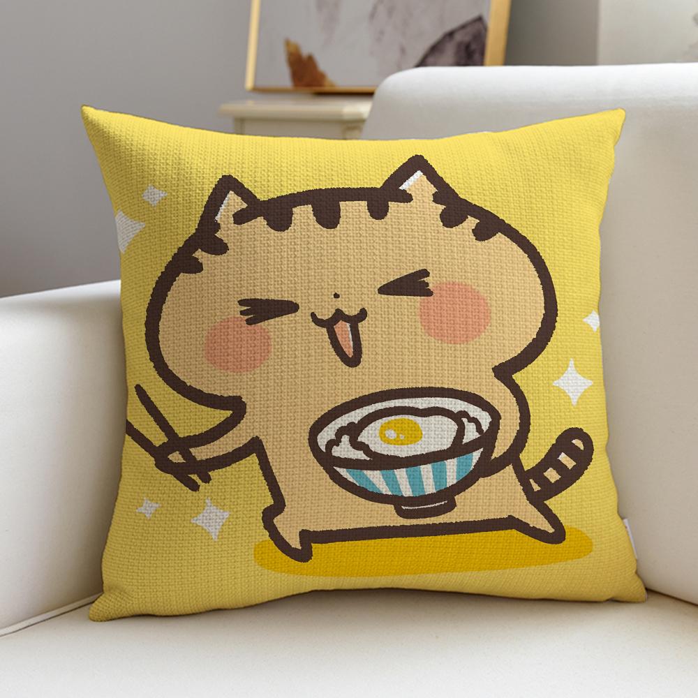 Squishy MMochi Mochi PetsS Cushion Cover Breathable and Skinfriendly Linen Pillowcase Square Removable and Washable Cushion