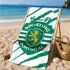 Asciugamano da Spiaggia con Stemma dello Sporting Cp, Asciugatura Rapida, Facile da Curare, Adatto Sia per il Fitness che per le Vacanze al Mare, Essenziale per lo Sport