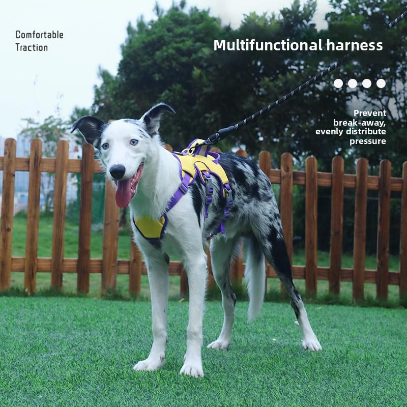 Pet Chest and Back Strap Vest Type Medium and Large-sized Dog Anti-escape Reflective Leash Pet Supplies