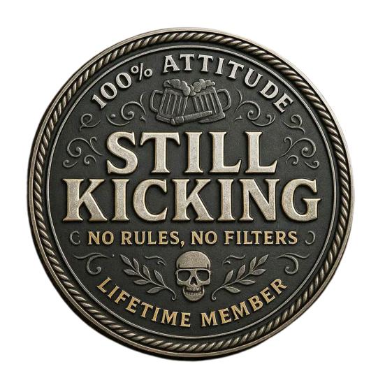 Old F*ckers Club Coin Funny Still Kicking Lifetime Member Coin No Rules No Filters Challenge Coin Adults Collectible Retirement Birthday Gag Gift for