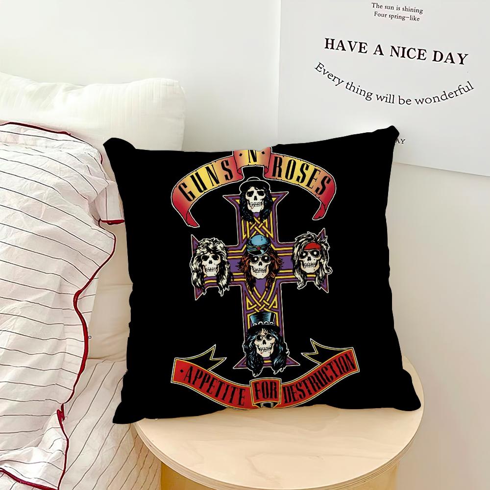 G-Guns N Roses Use Your Illusion I Pillow Case Sofa Living Room Bedroom Headboard Backrest Cushion Square Cushion Nap Time