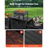 VEVOR Camping Kitchen Table, Outdoor Camp Cooking Table, Aluminum Portable Cook Station with 3 Storage Cupboard, Carrying Bag, Detachable Windscreen