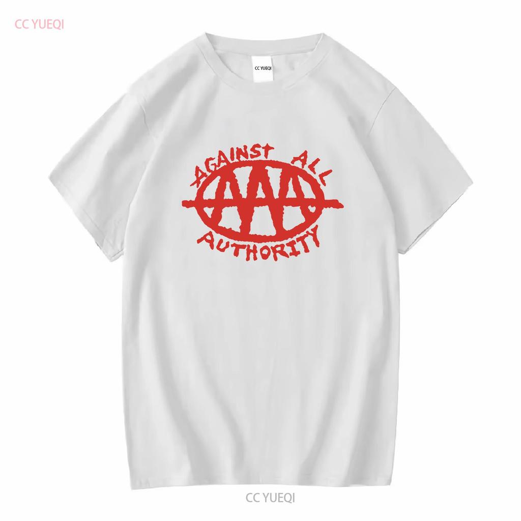 Against All Authority T Shirt Leftover Crack Subhumans MDC Dead Kennedys Crust Punk OI Long or Short Sleeves Vintage Washed