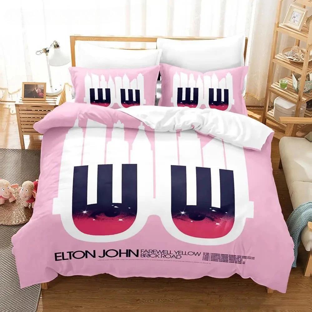 

Elton John FAREWELL Yellow Brick Road Bedding Set Single Twin Full Queen King Size Bed Set Aldult Kid Bedroom Duvetcover Set 70x133cm 2pcs