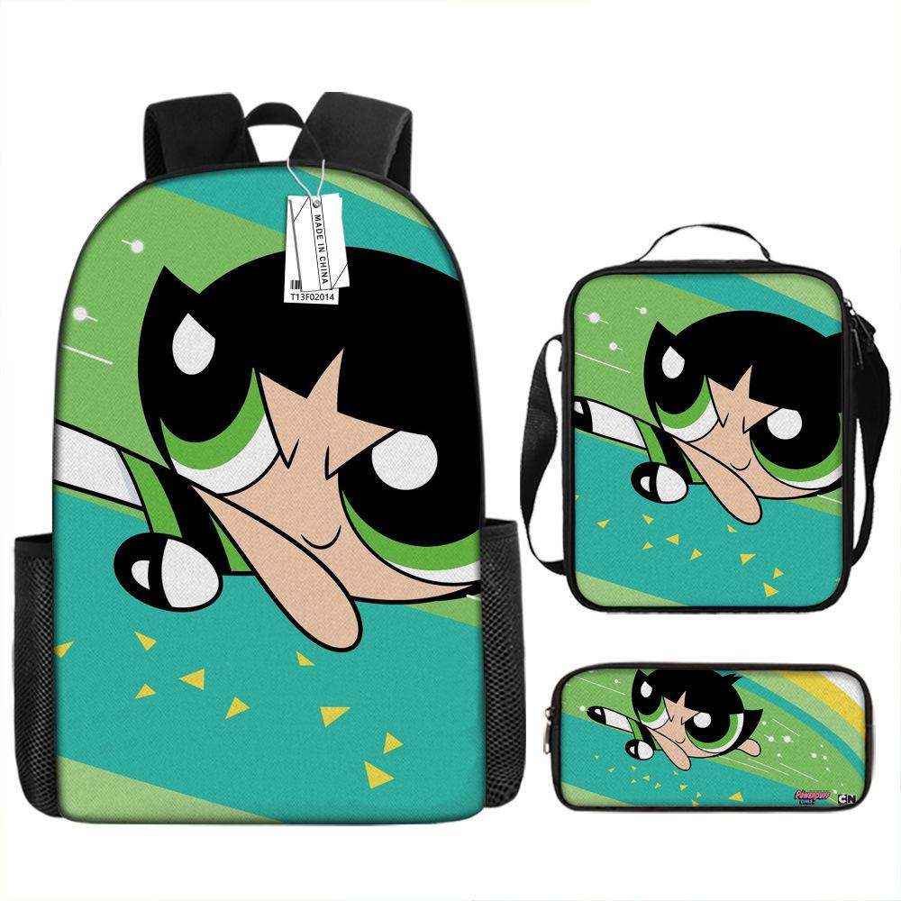 Zaino Cartone Animato Anime Poliziotta Volante Stampa Digitale Zaino Scolastico Studente Borsa a Tracolla Obliqua Astuccio
