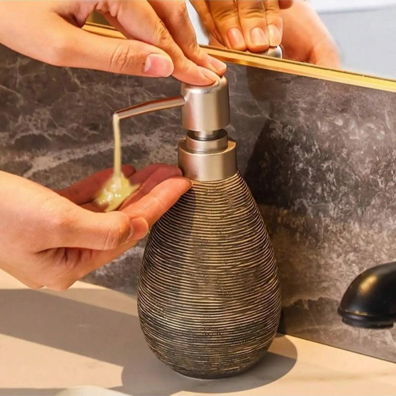 Yaratıcı Retro Stil Seramik Basmalı Sabunluk Pompalı, El Sabunu Şişesi, Banyo, Mutfak ve Tuvaletler İçin Uygun
