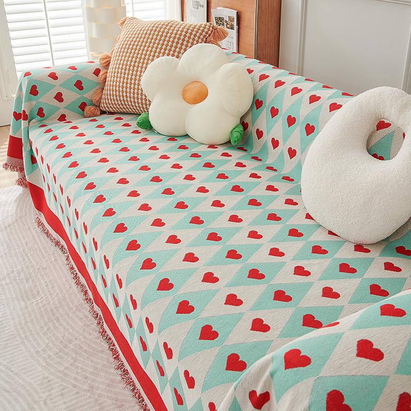 

Full Covered Love Sofa Cover Cloth Universal Anti-Scratching Sofa Towel for All Seasons 180*130cm