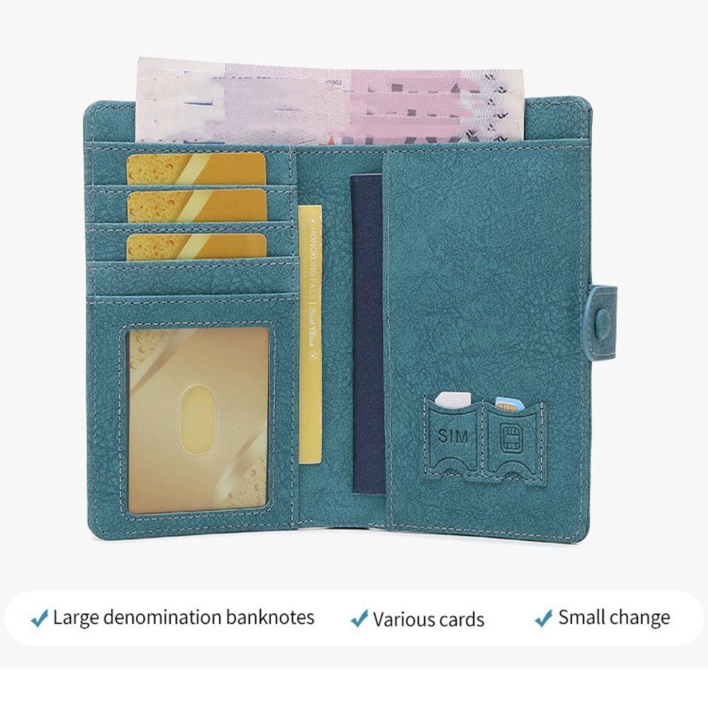 Passport Cover PU Passport Bag Card Holder Passport Clip Portable Storage Bag  Men
