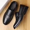 Leather shoes men's spring and autumn leather breathable casual middle-aged business dress soft-soled dad shoes