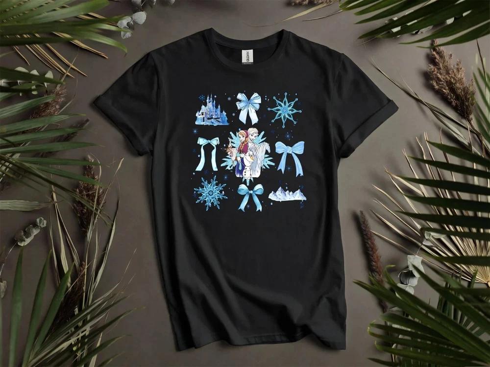 Frozen Watercolor Coquette Bows Elsa Tshirt Unisex Unisex Unisex S