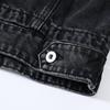 ZIMOXUAN Nuovo arrivo primavera e autunno da donna, giacca di jeans blu vintage a vita alta, elegante giacca corta da cowboy