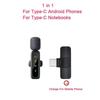 Micrófono Inalámbrico de Solapa para Teléfono Celular L6 Con Cubierta Antiviento Mini Micrófono para Grabación de Audio y Video para Teléfono Móvil iPhone Android Micrófono