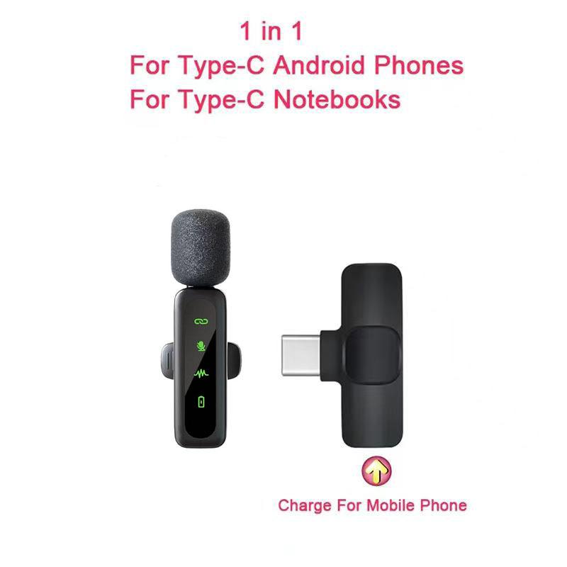 Micrófono Inalámbrico de Solapa para Teléfono Celular L6 Con Cubierta Antiviento Mini Micrófono para Grabación de Audio y Video para Teléfono Móvil iPhone Android Micrófono