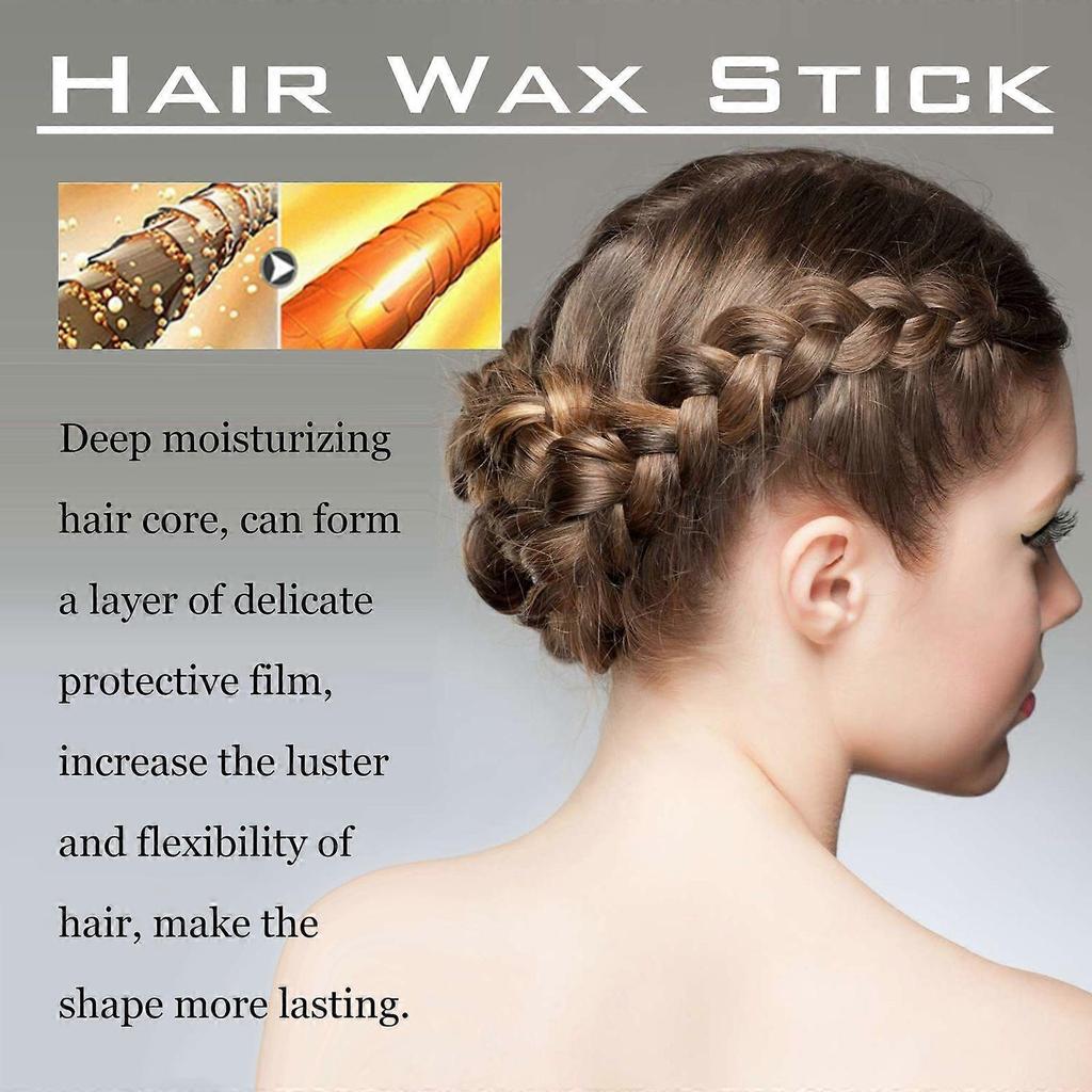 Hair Wax Stick - Styling For Frizzy Hair, Giving A Natural Shine, Smoothing Frizz, And Long-Lasting Hold.