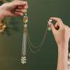 1PCS Women Hanfu Imitation Pearl Brooch Fashion Jewelry Long Hanging Tassel Cheongsam Accessories Alloy Cheongsam Pressed Lapel
