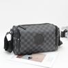 Men's Plaid Crossbody Shoulder Bag - Casual Korean Style Messenger Bag