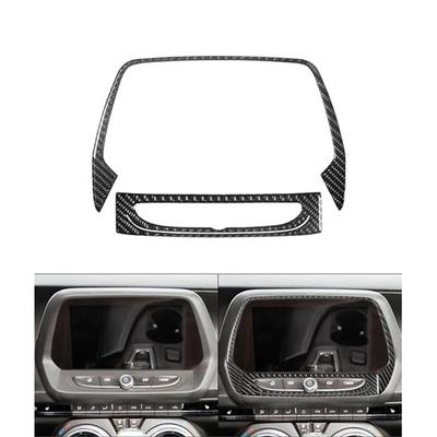 Koolstofvezel interieur 8-inch touchscreen cover trim geschikt voor Chevrolet Camaro 16-22