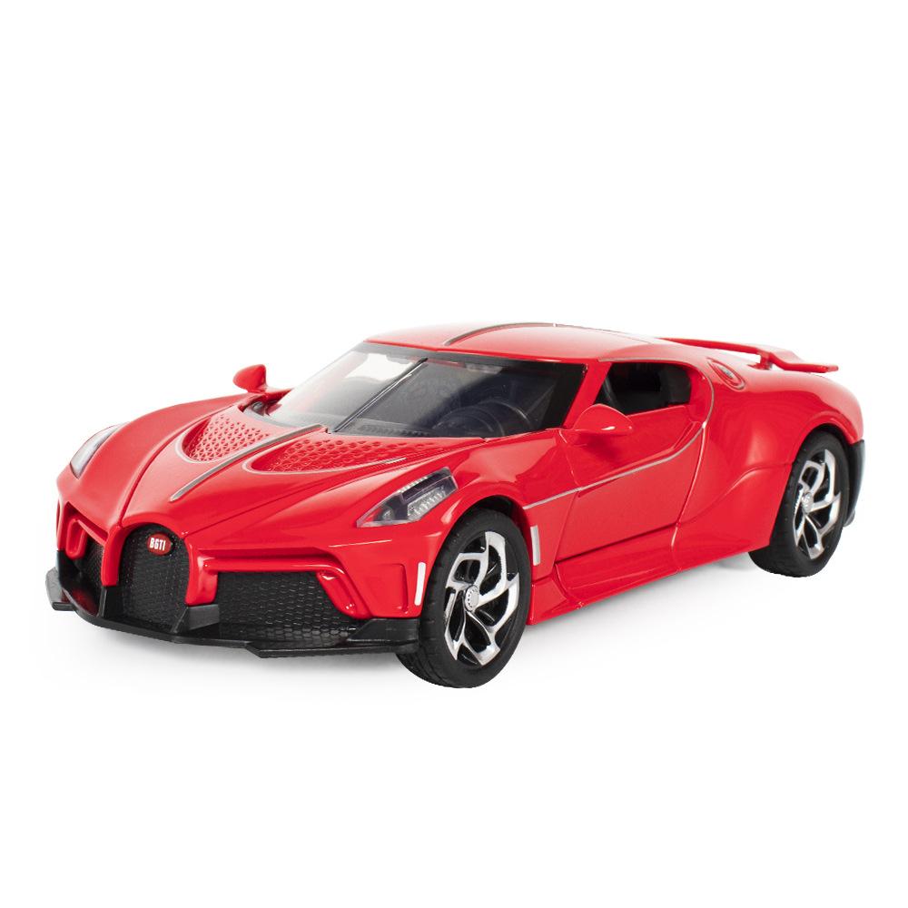 1/24 Bugatti Voice of The Night Automodell aus Druckguss, Spielzeugfahrzeuge aus Metall, hochsimulierte Sound- und Lichtkollektion, Kindergeschenk