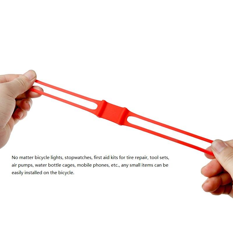 Lot de 3 supports de lampe de vélo en silicone pour guidon de vélo, sangle de fixation pour téléphone, corde élastique, lampe torche, bandages, accessoires de vélo