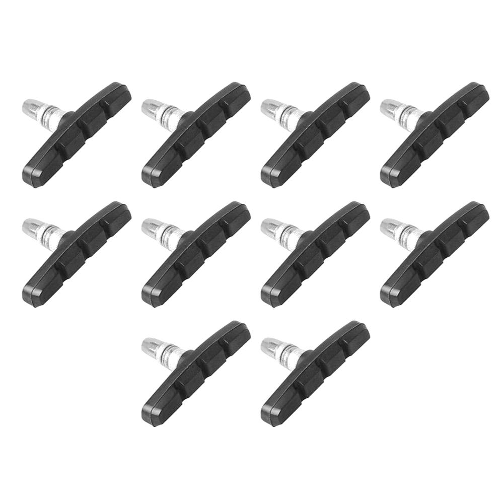 1-10Pcs Rubber Bike Brake Block Bicycle Silent Brake Pads Cycling V Brake Holder Shoes 60MM Bike Parts For Mountain Folding Bike