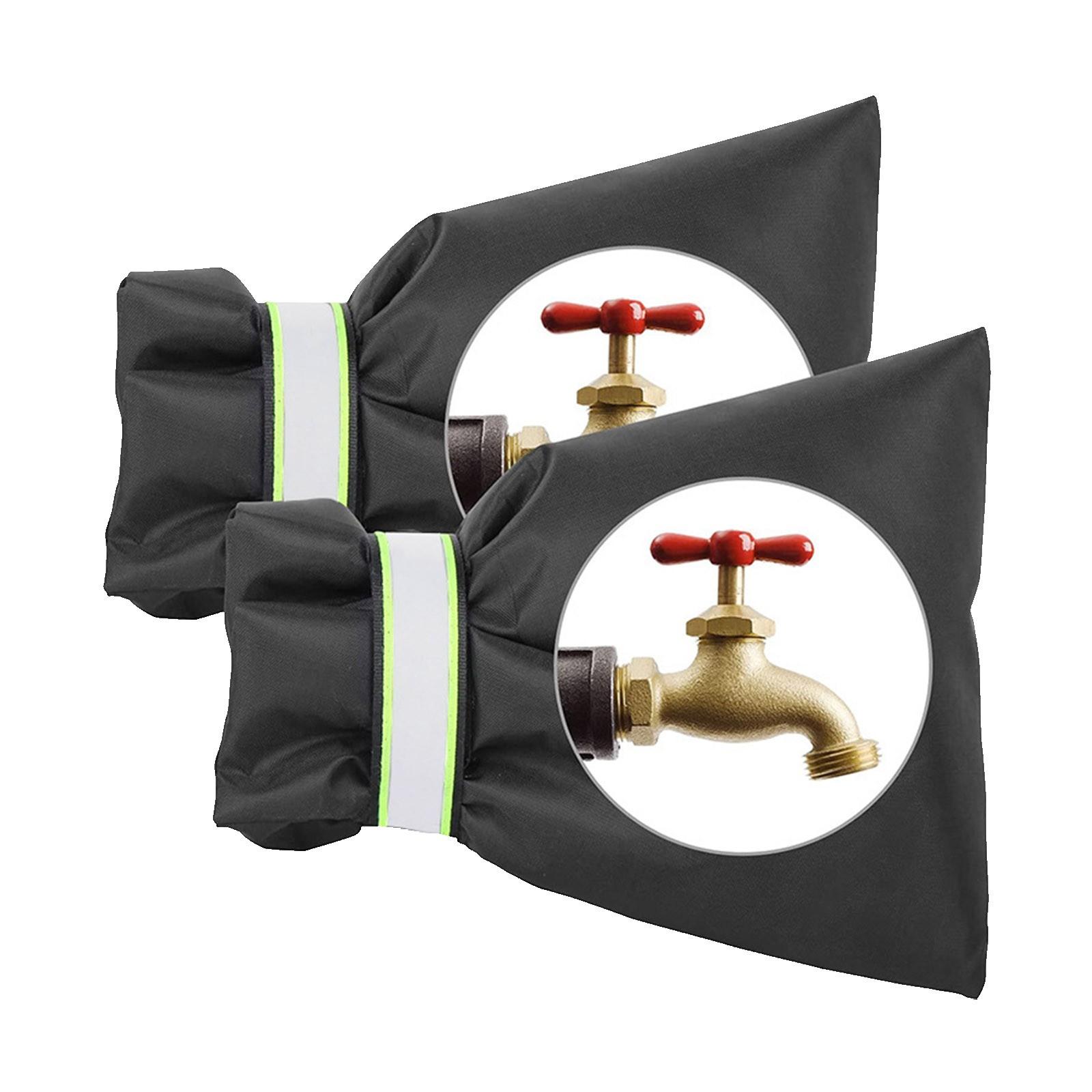 

Зимний антифризный чехол для крана, светоотражающий защитный чехол для крана на открытом воздухе, 2 комплекта, 8,27 дюйма*5,91 дюйма One Size чёрный